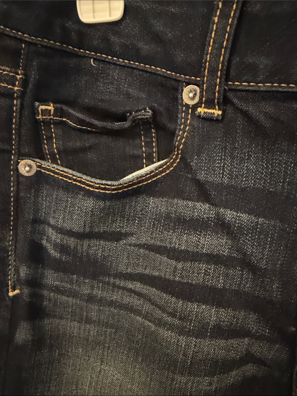 American Eagle Outfitters Women's Dark Indigo Skinny Jeans - Picture 4 of 8